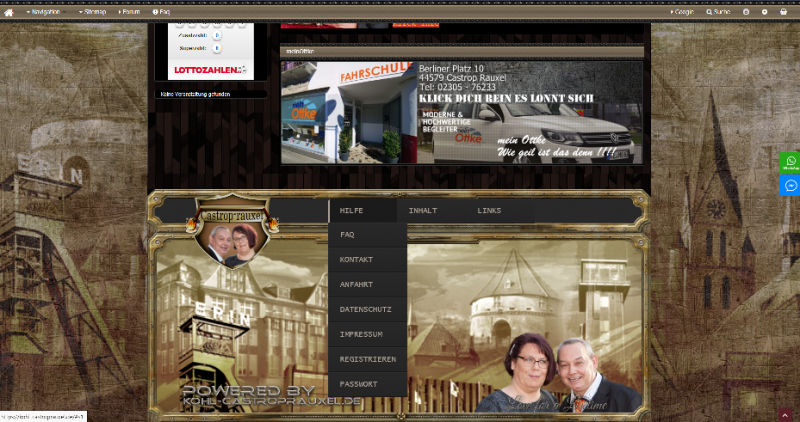 CMS-Mobile 1.21 Footer mit Hover Effekt