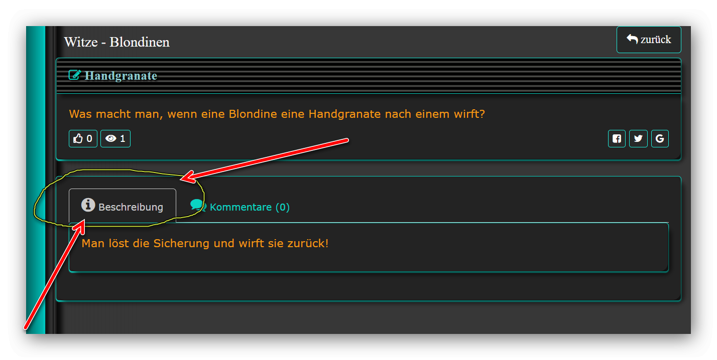Info Seiten Plugin Frage zu W&ouml;rter / Text?