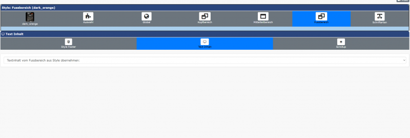 Fehler: Text inhalt im Footer anlegen nicht mehr m&ouml;glich