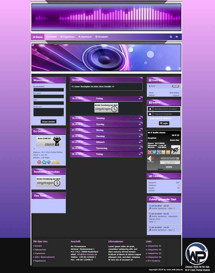 Musik Template 07 - CMS Portal Mobile