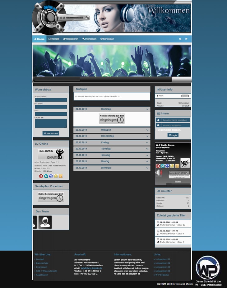 Musik Template 14 - CMS Portal Mobile