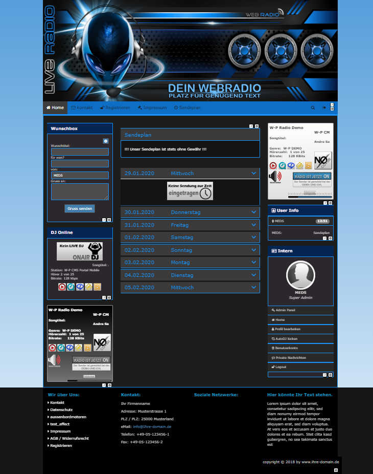 Radio Template Solo01 - CMS Portal Mobile