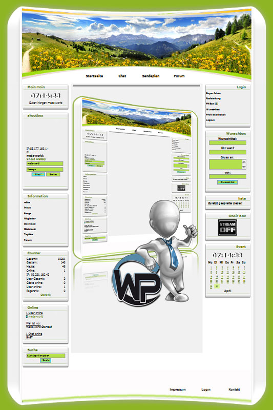 Business Template Bergwiese - CMS Portal Mobile