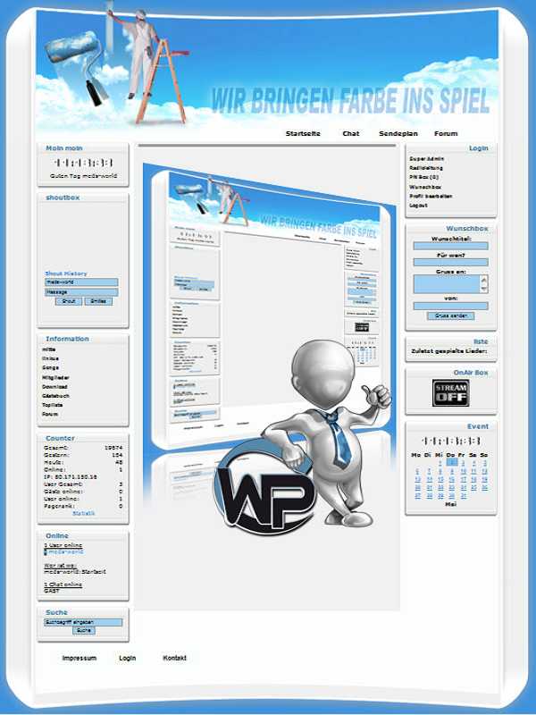 W-P Painter, Business-Template für das CMS Portal V2