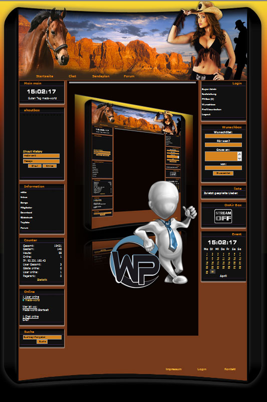 W-P Wildwest, Fun-Template für das CMS Portal V2